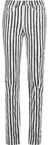 Marc By Marc Jacobs Drainpipe High-Rise Striped Slim-Leg Jeans