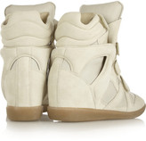 Thumbnail for your product : Isabel Marant Burt leather and suede concealed wedge sneakers