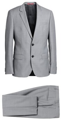 hugo boss grey suit sale