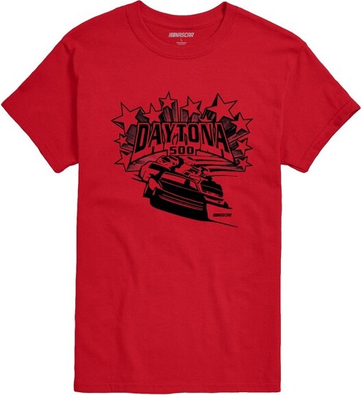 Nascar Men'sNASCARDaytona500StarsAndStripesShortSleeveGraphicT-Shirt-Red-X-Large