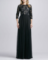 Thumbnail for your product : Alice + Olivia Robinson Lace & Chiffon Gown