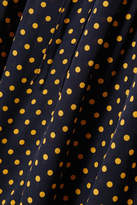 Thumbnail for your product : Joseph Crosby Polka-dot Silk-georgette Blouse - Midnight blue