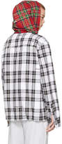 Thumbnail for your product : Off-White Black and White Check Hooded Shirt