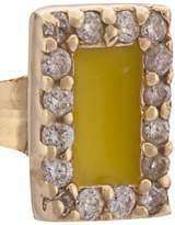 Thumbnail for your product : Alison Lou 14kt yellow gold, yellow enamel and diamond stud