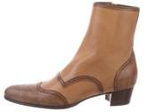 Thumbnail for your product : Miu Miu Pointed-Toe Leather Boots w/ Tags