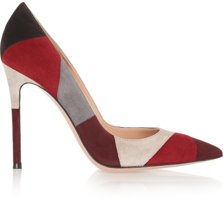 Gianvito Rossi Patchwork Suede Pumps - ShopStyle Clothes and Shoes
