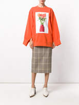 Thumbnail for your product : Ports 1961 open cuff printed sweatshirt