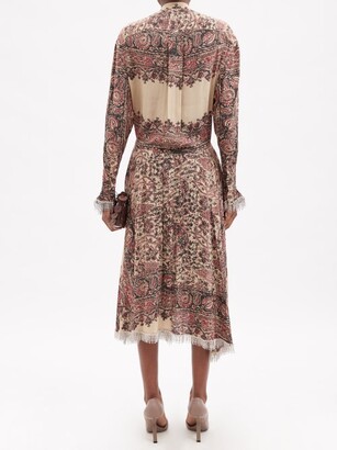 J.W.Anderson Crystal-embellished Floral-print Dress - Brown Multi