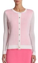 Thumbnail for your product : St. John Two-Tone Double-Layer Cardigan