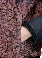 Thumbnail for your product : Nobrand 'Skua' swakara fur faux leather sleeve bomber jacket