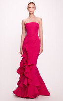 Strapless Ruffled Gown 