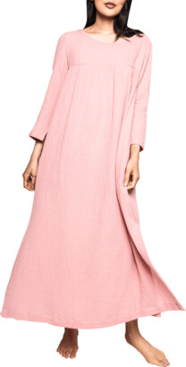 Petite Plume Provence 3/4-Sleeve Gauze Nightgown