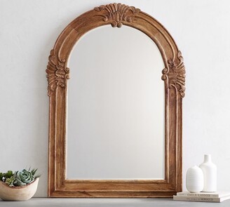 Pottery Barn Mendosa Handcrafted Arch Wood Wall Mirror