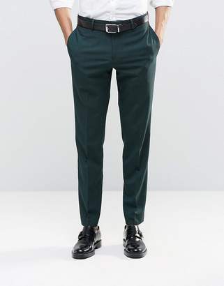 ASOS Design Slim Suit Pants With Stretch In Dark Green