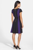 Thumbnail for your product : Ellen Tracy Colorblock Ponte Fit & Flare Dress