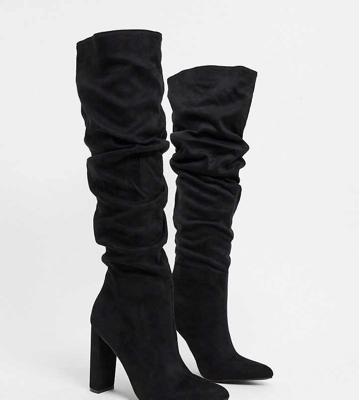 Knee high slouch boots uk Clearance