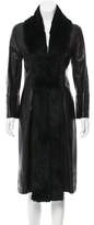 Thumbnail for your product : Gianni Versace Fur-Trimmed Leather Coat