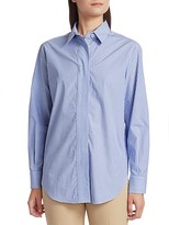 Thumbnail for your product : Piazza Sempione Striped Button Down Blouse