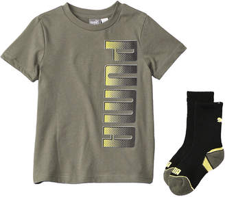 Puma 2Pc T-Shirt & Crew Sock Set
