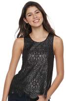 Thumbnail for your product : Trixxi Juniors' Scalloped Lace Tank