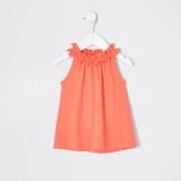 Thumbnail for your product : River Island Mini girls coral trapeze top