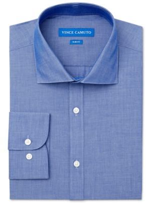 Vince Camuto Slim-Fit Chambray Solid Dress Shirt