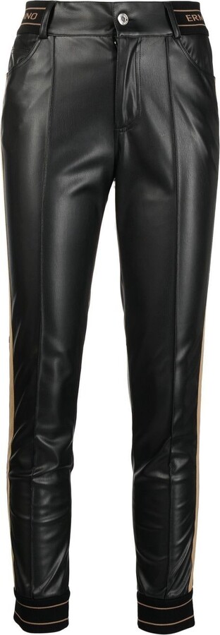 Spanx SPANX Faux Leather Leggings for Women Tummy Control with Side Stripe