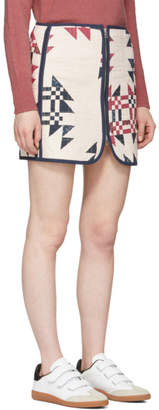 Isabel Marant Ecru Lickly Origami Miniskirt