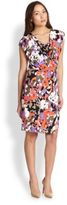 Thumbnail for your product : HUGO BOSS Floral Cap-Sleeve Jersey Dress