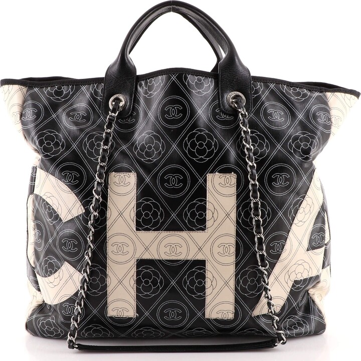 Chanel Pre-owned Camellia Logo-Print Tote Bag
