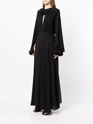 KHAITE Marla silk floor-length dress