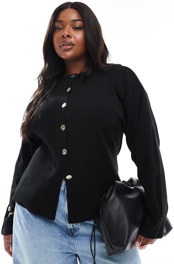 ASOS Curve ASOS DESIGN Curve knitted structured crew neck