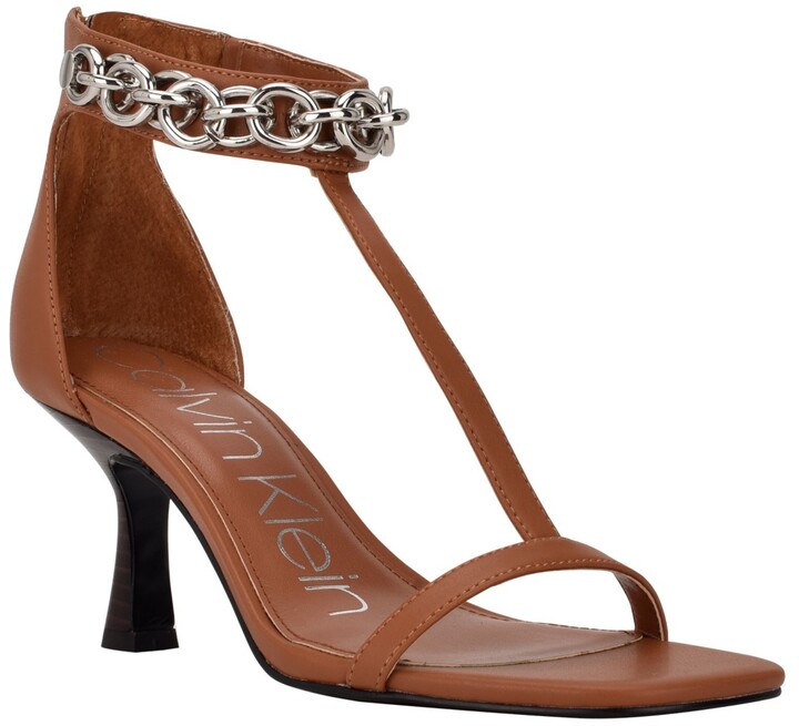 t strap sandals heels