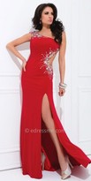 Thumbnail for your product : Tony Bowls Le Gala Cut-Out Leg-Slit Jersey Evening Dresses