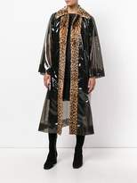 Thumbnail for your product : Dolce & Gabbana leopard fur trim raincoat