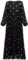 Thumbnail for your product : Zimmermann Sunray Polka Dot Print Pleated Dress - Womens - Black White