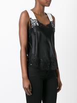 Thumbnail for your product : Givenchy contrast strap lace camisole - women - Silk/Cotton/Polyamide - 38