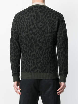 Nuur leopard print intarsia jumper