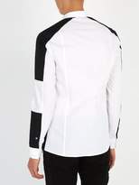 Thumbnail for your product : Balmain Quilted Panelled Cotton Poplin Shirt - Mens - White