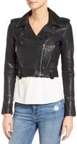 Thumbnail for your product : Moto LAMARQUE Washed Leather Crop Jacket