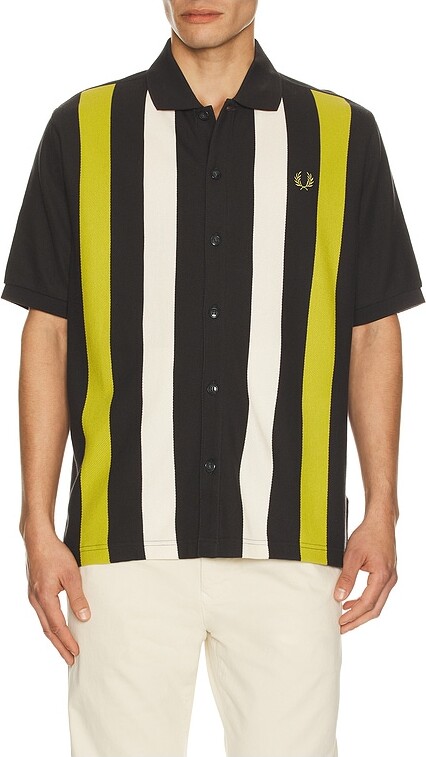 Fred Perry Vertical Stripe Knitted Shirt