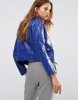 Thumbnail for your product : MANGO Leather Look Biker Jacket