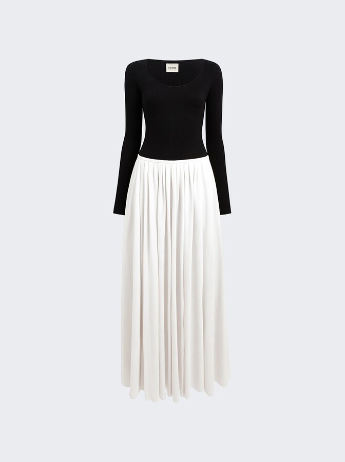 KHAITE Carlotta Dress Black & White