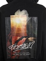 Thumbnail for your product : Facetasm Hooded Flared Sleeve Cotton Sweatshirt