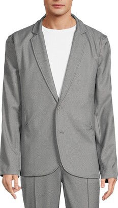 Reaction Men's Slim Fit Stretch Linen Solid Suit Kenneth Cole