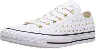 converse white and gold leather