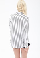 Thumbnail for your product : Forever 21 sheer striped blouse