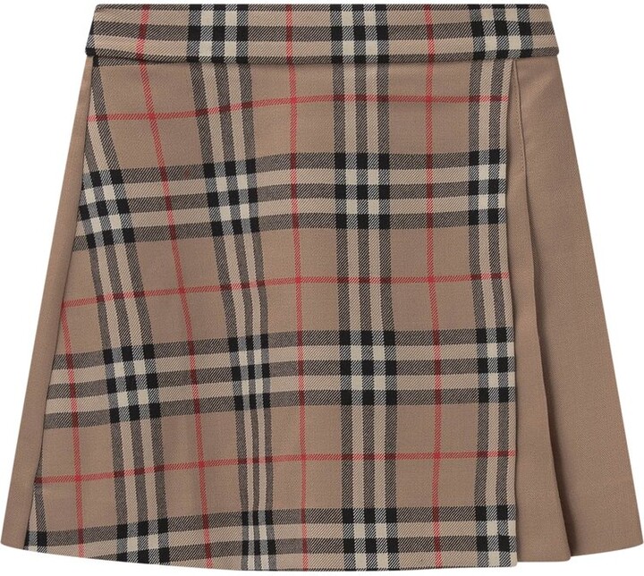 BURBERRY KIDS: skirt for girls - Beige | Burberry Kids skirt 8066917 online  at GIGLIO.COM