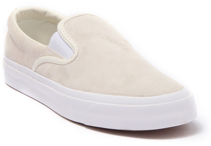 converse low profile leather slip on sneakers