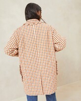 Thumbnail for your product : Loeffler Randall Fox Amber Gingham Quilted Coat